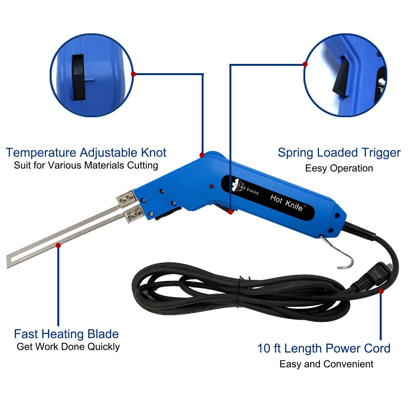 Foam Cutter Hot Knife 110/230V Electric Foam Polystyrene Cutting Machine Styrofoam Cutter DIY Cutting Tools KS EAGLE Foam Cutter