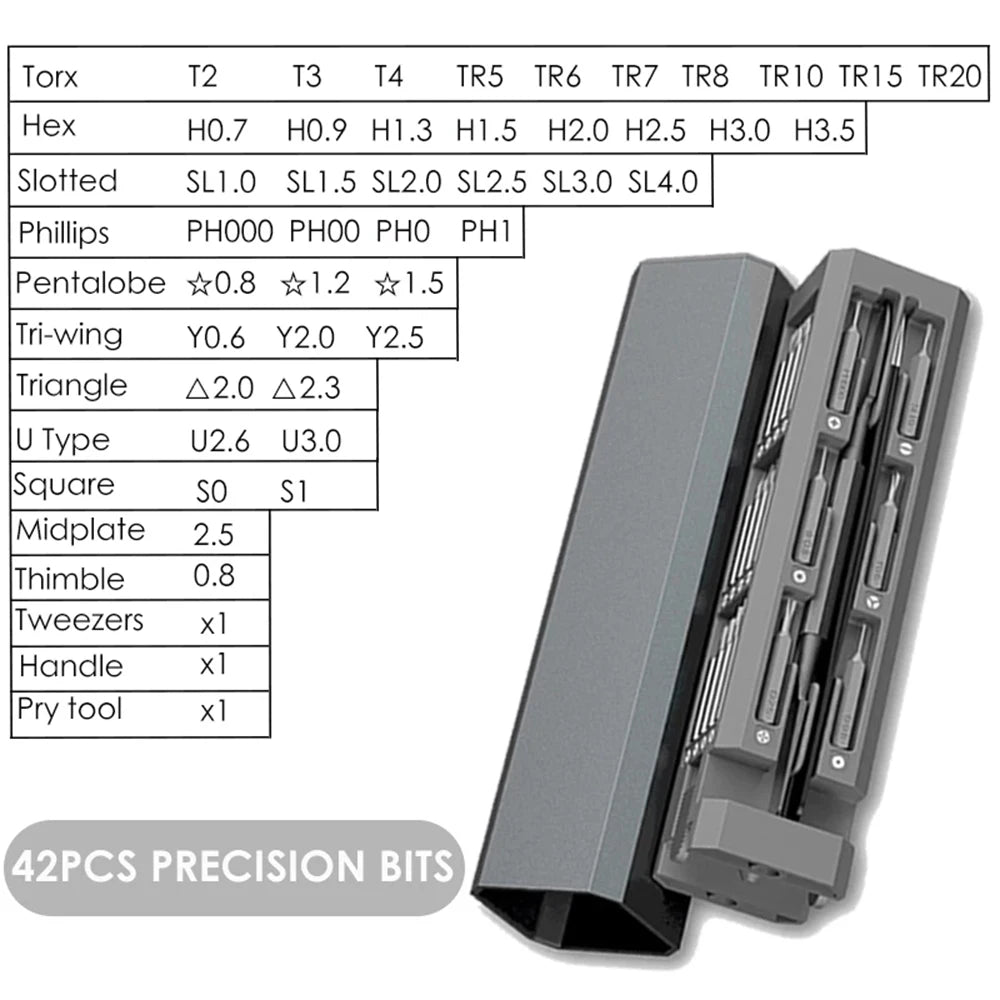 43/46in1 Multifunction Screwdriver Set Torx Phillips Slotted Precision Magnetic Driver Bits for Computer Phone Repair Hand Tools