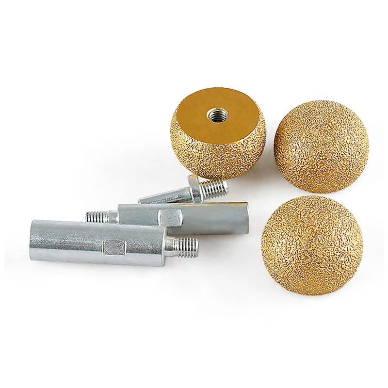 Diamond Brazed Round Grinding Head Abrasive Tool For Internal Arc Grinding Of Stones Engraving Tool Head Mushroom Head