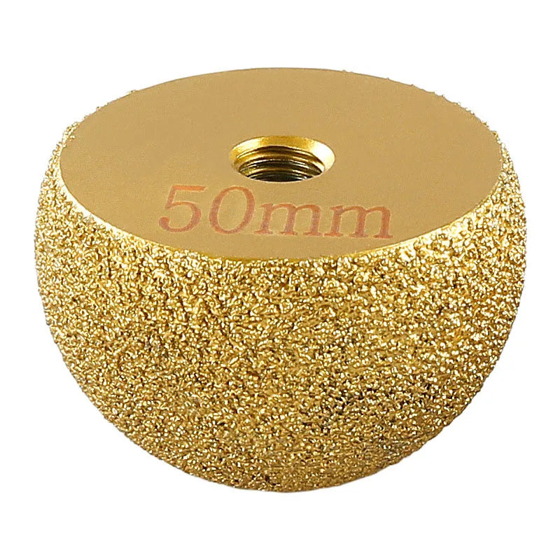 Diamond Brazed Round Grinding Head Abrasive Tool For Internal Arc Grinding Of Stones Engraving Tool Head Mushroom Head